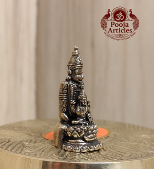 Miniature Brass Hanuman with Lakshmi Statue 1.2 Inch Pooja Articles