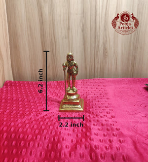 Brass Andi Murugar Statue 6.2 Inch