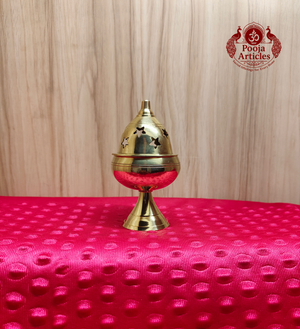 Brass Apple Deepam With Stand 4.2 Inch