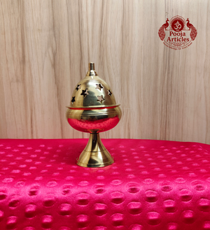 Brass Apple Deepam With Stand 4.8 Inch