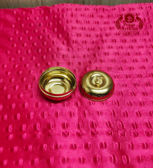 Brass Apple Kumkum Box 1.5 Inch