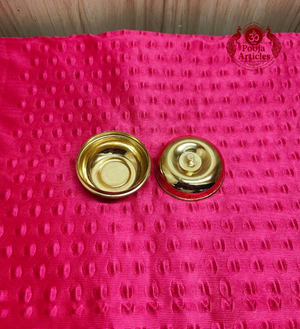 Brass Apple Kumkum Box 1.8 Inch