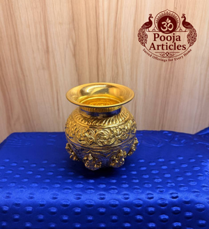 Brass Ashtalakshmi Kalash 4.5 Inch
