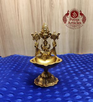 Brass Balaji Gajalakshmi Diya 5.8 Inch