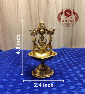 Brass Balaji Gajalakshmi Diya 5.8 Inch