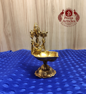 Brass Balaji Gajalakshmi Diya 5.8 Inch