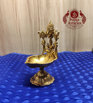 Brass Balaji Gajalakshmi Diya 5.8 Inch