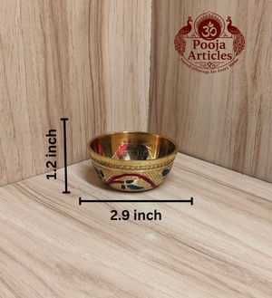 Brass Designer Katori Pooja Bowl 2.9 Inch