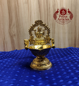Brass Gajalakshmi Diya 6 Inch