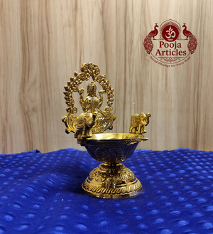 Brass Gajalakshmi Diya 6 Inch