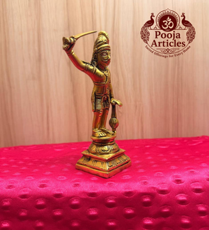 Brass Idol Madurai Veeran 5.6 Inch
