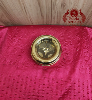 Brass Masala Box with Glass Lid 4.2 Inch