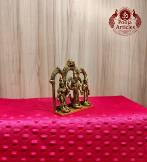 Brass Murugan Valli Deivanai Statue 4.2 Inch