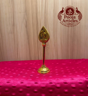 Brass Murugan Vel Stand 4.8 Inch