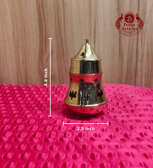 Brass Pacha Kapoora Vilaku 4.8 Inch