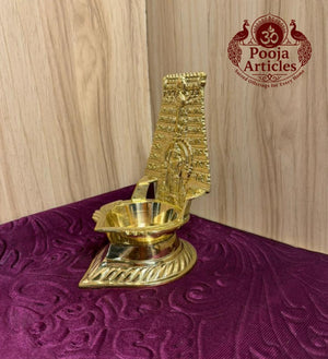 Brass Thiruchendur Murugan Gopuram Vilakku 5.8 Inch