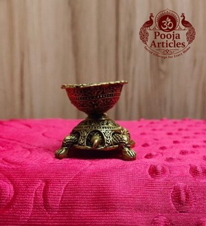 Brass Tortoise Diya 1.8 Inch