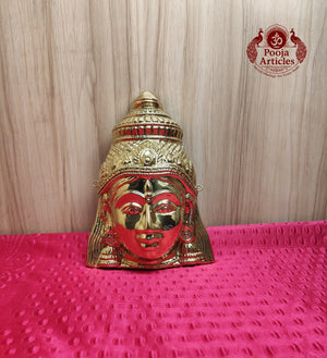 Brass Varalakshmi Amman Mugam 9 Inch