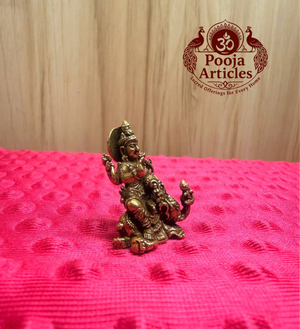 Miniature Brass Gajalakshmi Idol 1.3 Inch