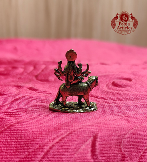 Miniature Brass Goddess Durga Devi 1.1 Inch
