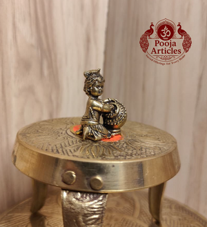 Miniature Brass Krishna Statue 1.1 Inch