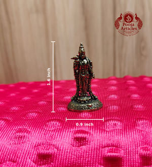 Miniature Brass Meenakshi Amman Statue 1.6 inch