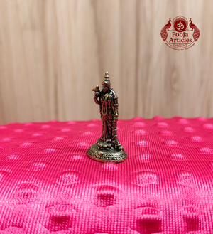 Miniature Brass Meenakshi Amman Statue 1.6 inch