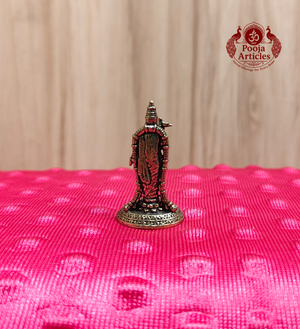 Miniature Brass Meenakshi Amman Statue 1.6 inch
