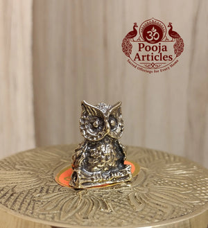 Miniature Brass Owl Figurine 1 Inch
