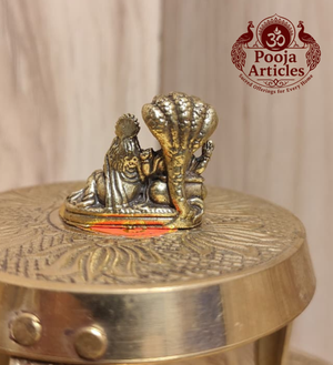 Miniature Brass Vishnu Lakshmi Idol 1 Inch