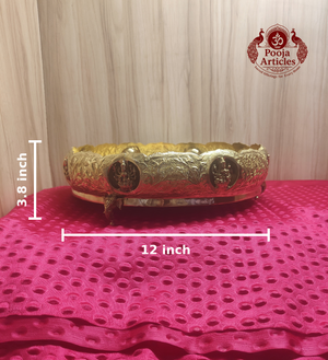 Premium Brass Ashtalakshmi Urli 12 Inch
