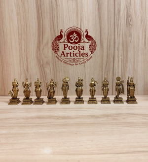Premium Brass Dasavatharam Set 9 Inch