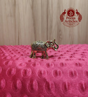 Premium Brass Elephant Idol 1.5 Inch