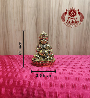 Premium Brass Kuberar Idol 3.5 Inch