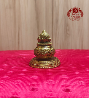 Premium Brass Lakshmi Kalash Idol 2.1 Inch