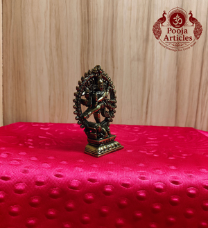 Premium Brass Lord Nataraja Idol 4 Inch side view