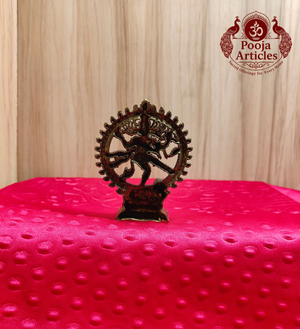 Premium Brass Lord Nataraja Idol 4 Inch back view
