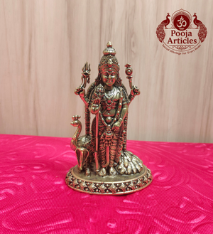 Premium Brass Murugan 5 Inch front view