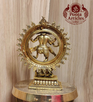 Premium Brass Nataraja Lord Shiva Statue 5.8 Inch