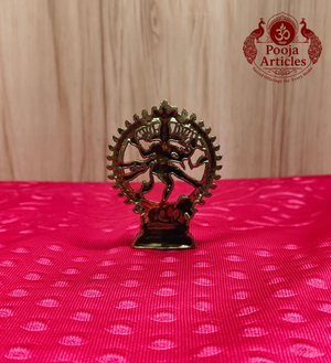 Premium Brass Nataraja Statue 3 Inch - back view