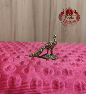 Premium Brass Peacock Idol 1.2 Inch