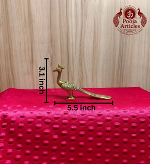 Premium Brass Peacock Statue 5.5 Inch
