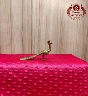 Premium Brass Peacock Statue 5.5 Inch