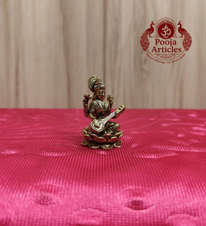 Premium Brass Saraswathi Idol 1.5 Inch