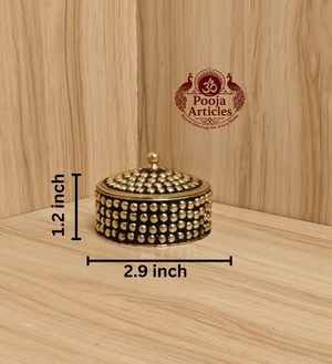 Brass Sindoor Box 2.9 Inch