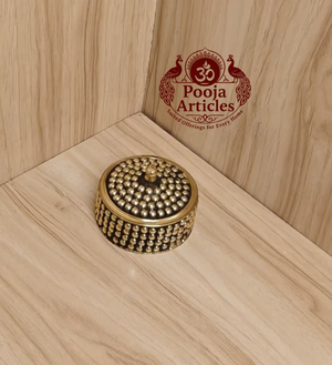 Brass Sindoor Box 2.9 Inch