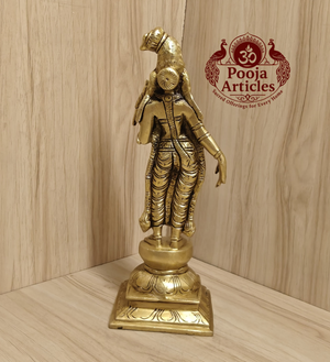 Brass Andal Statue 9.5 Inch
