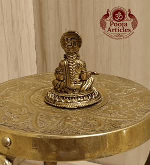 Miniature Brass Annapurna Devi Idol 1.2 Inch
