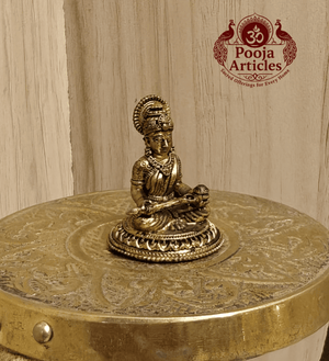 Miniature Brass Annapurna Devi Idol 1.2 Inch