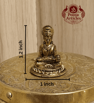 Miniature Brass Annapurna Devi Idol 1.2 Inch
